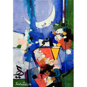 Zohaib Rind, 10 x 15 Inch, Acrylic on Canvas, Abstract Painting, AC-ZR-237